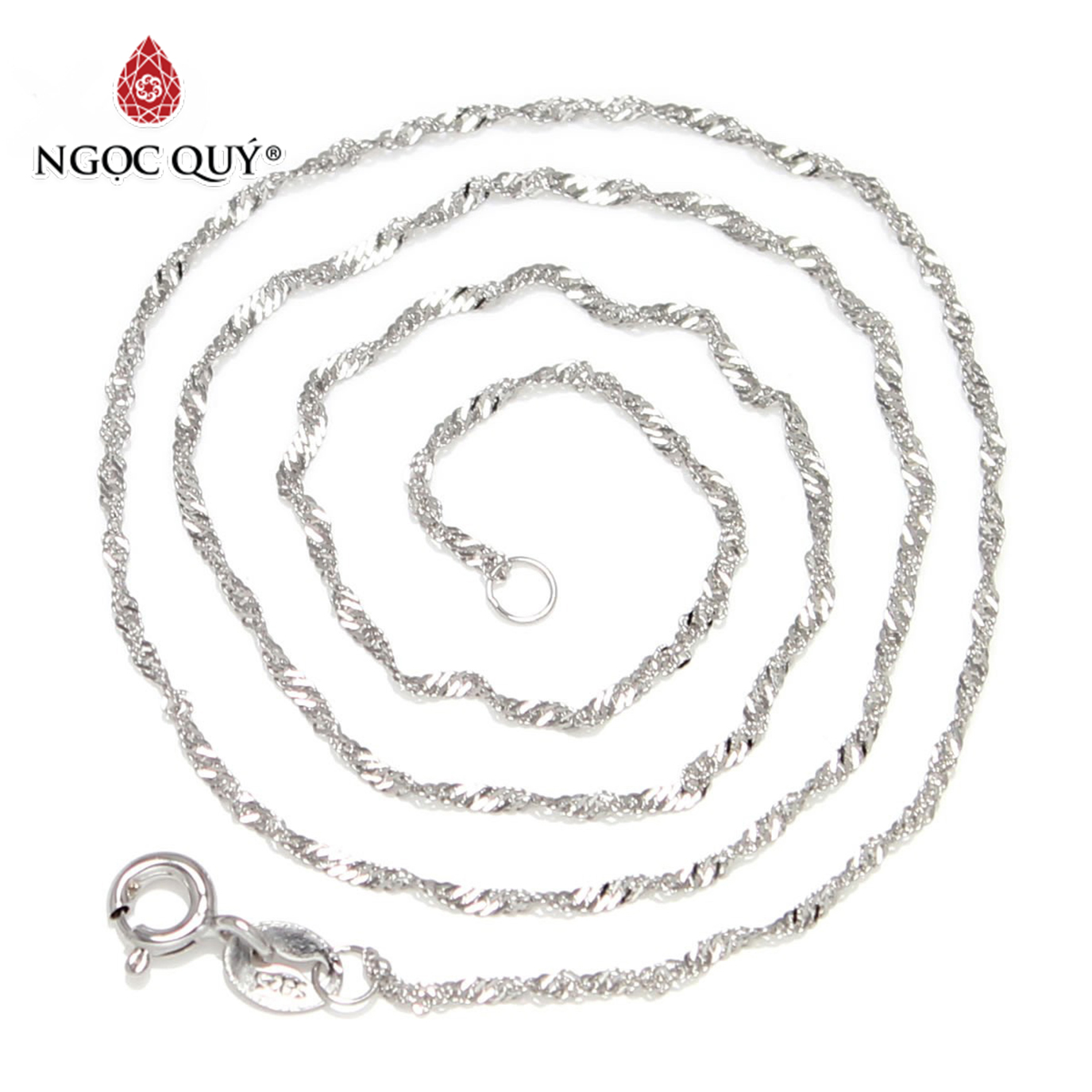 Dây chuyền bạc dạng xoắn - Ngọc Qúy Gemstones