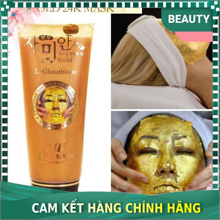 Tuýp mặt nạ vàng 24K chiết xuất vàng lá dưỡng da