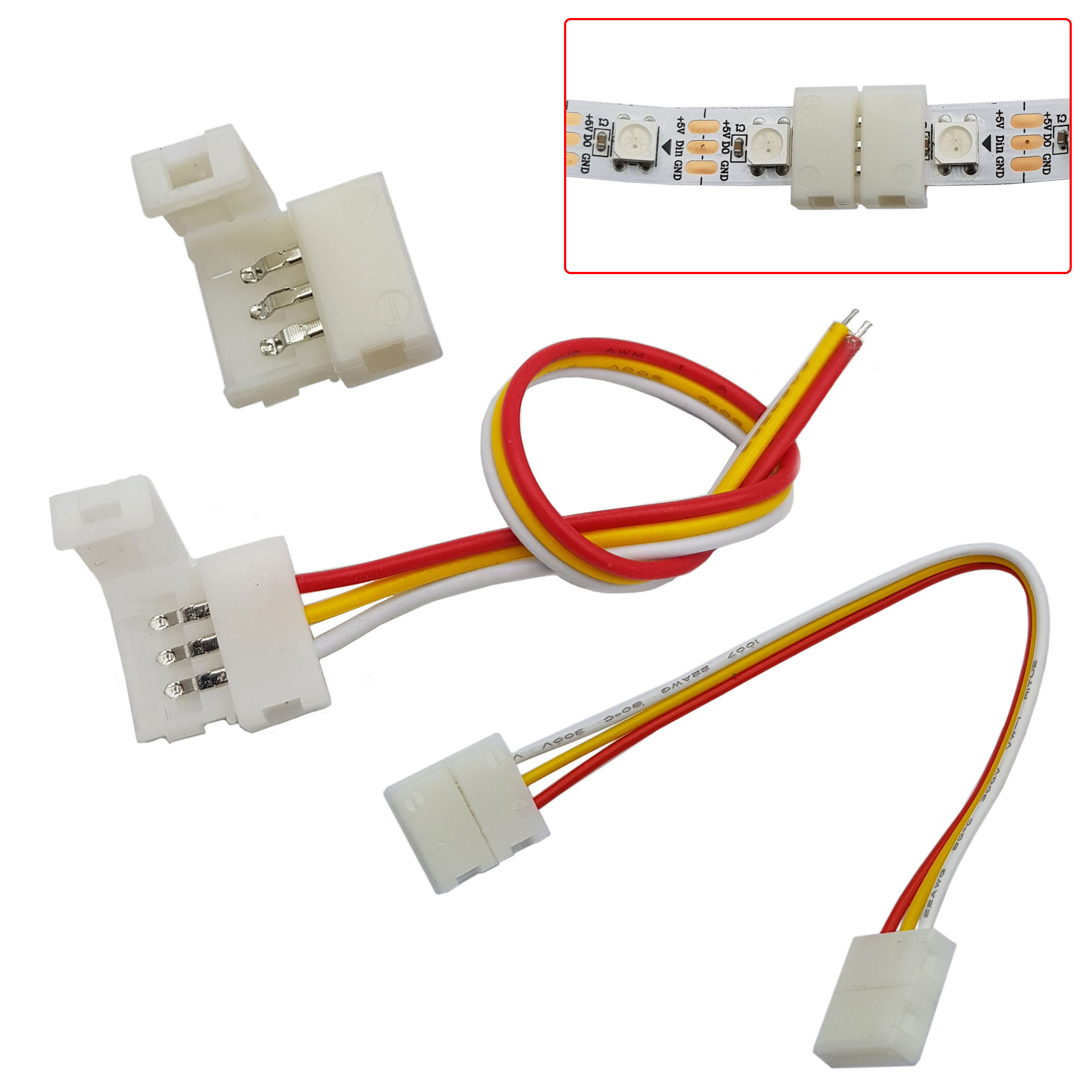 Combo 3 Jack nối LED 3P - 10cm