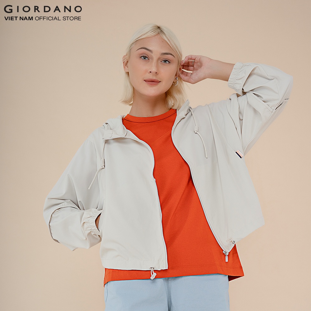 GIORDANO Áo Khoác Gió Nữ Windbreaker Mỏng Nhẹ 05372003