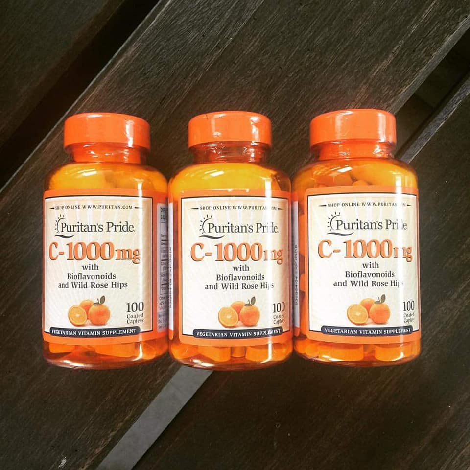 Vitamin C puritan pride rose hips 1000mg - 100 viên