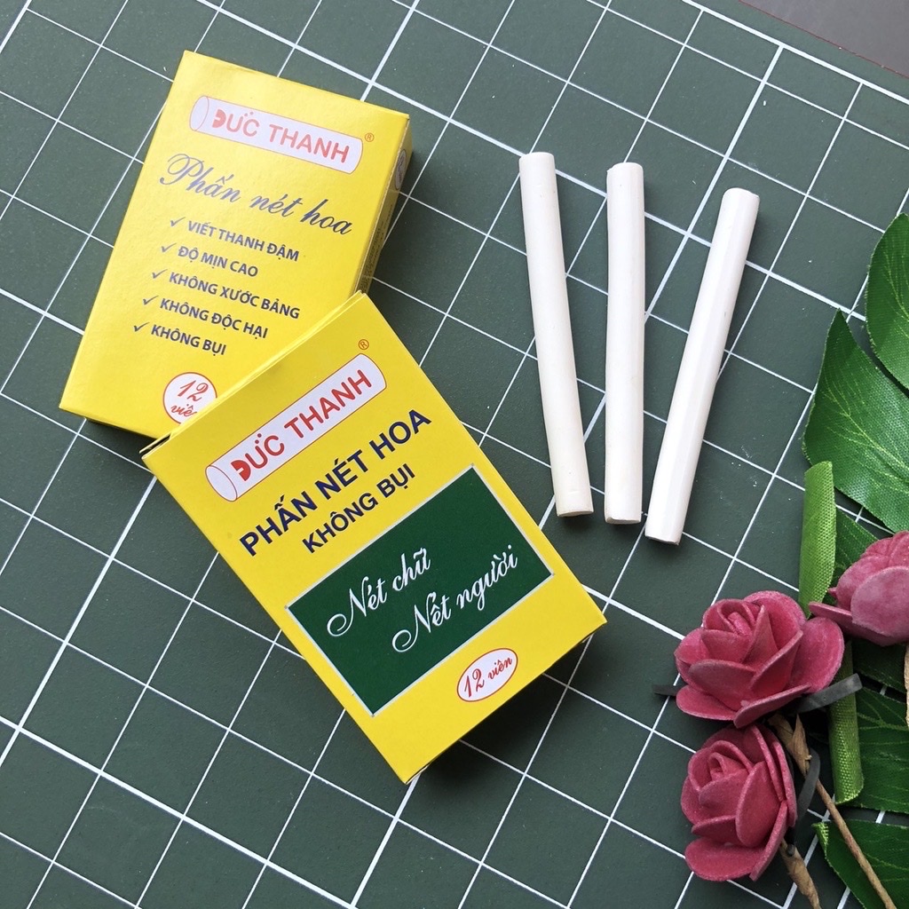 Phấn viết bảng Đức Thanh không bụi (Màu và trắng)