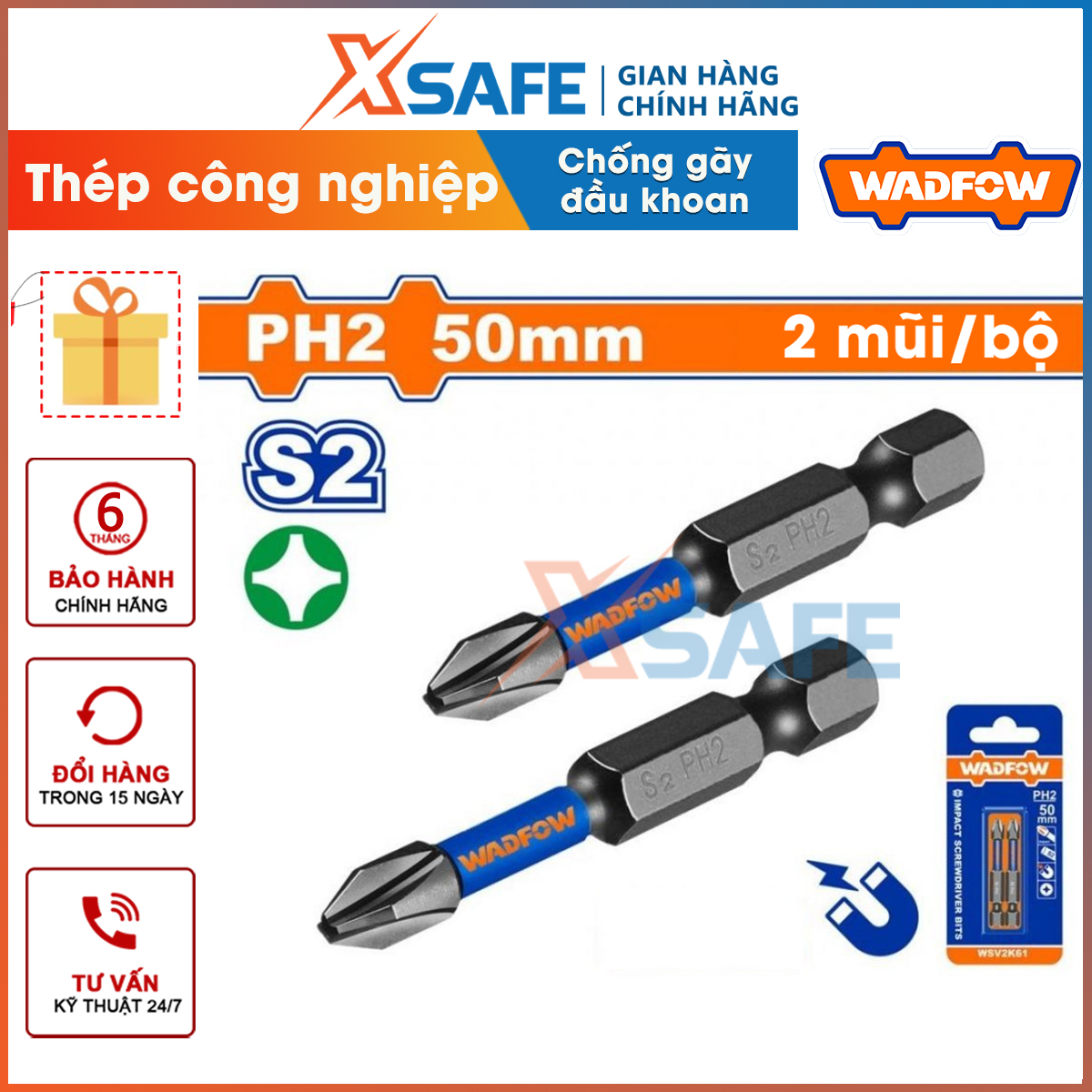 PH2 50mm set of 2 screwdriver bits