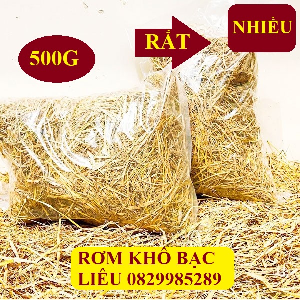 Một túi rơm khô tự nhiên hút chân không