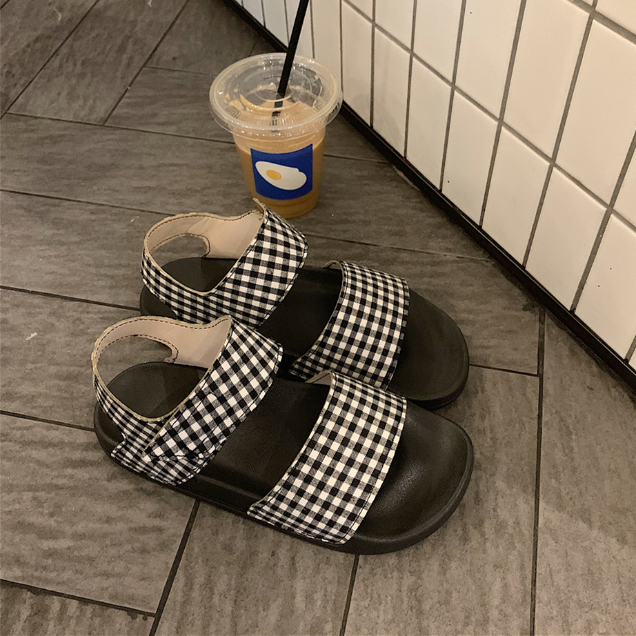 [HCM]( FREESHIP MAX ) Giày sandals nữ caro ulzzang - US174