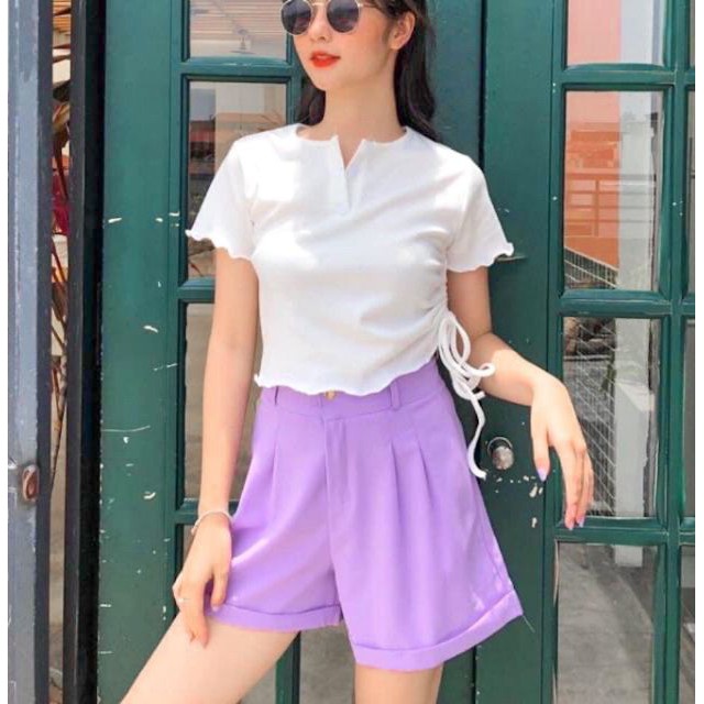 Quần short lật gấu cap cao chất vitex hót hít