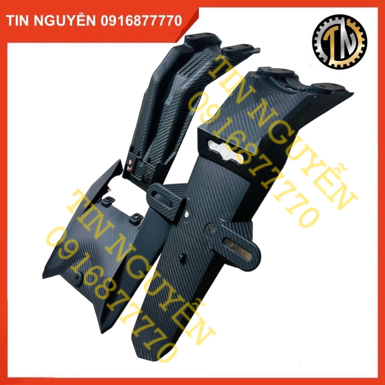 Dè biển số Satria Fi, Raider Fi Carbon chống gãy hàng Việt Nam