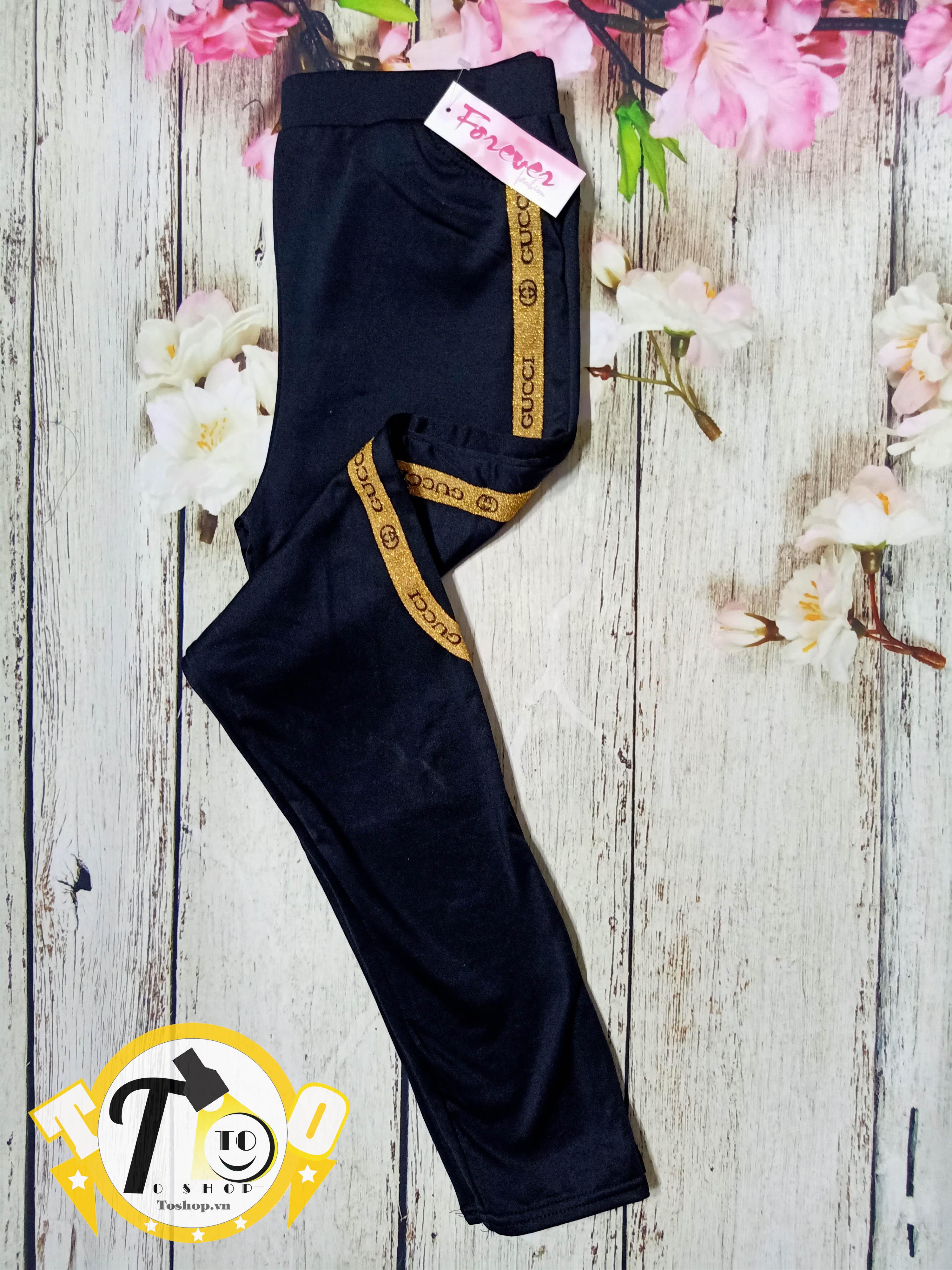 [HCM]Quần Thun Nữ ôm body - legging nữ (GC Vàng ánh đen Chất vải thun co giãn tốt ) GC1