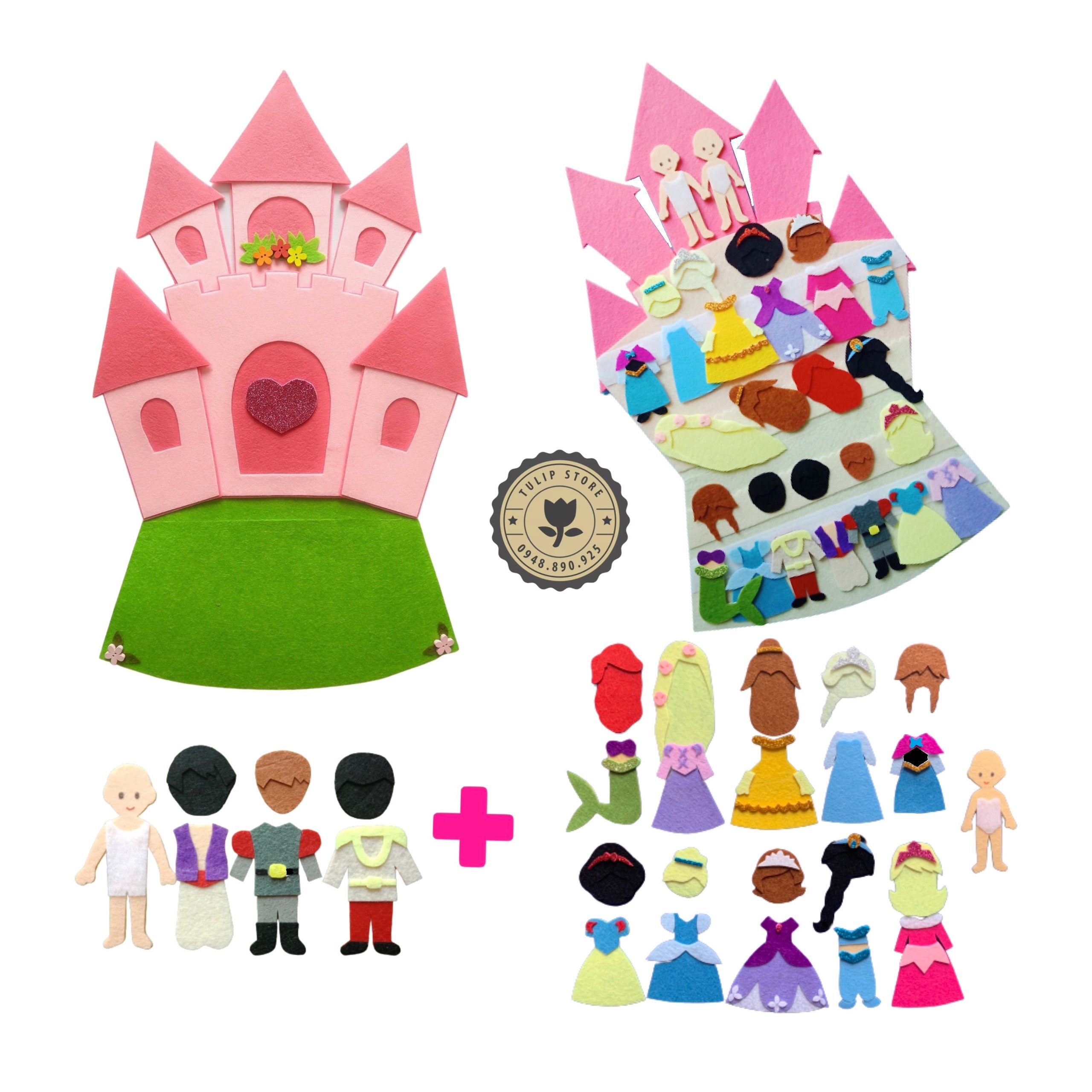 Lâu đài Công chúa + Set Hoàng tử Disney (Ảnh thật 100%)