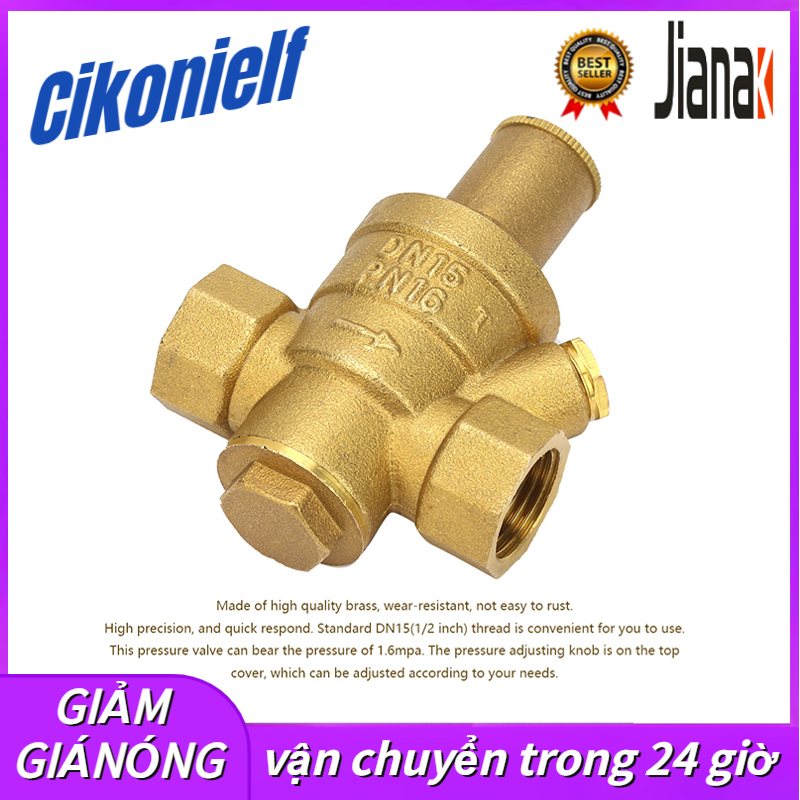 1pc Brass Adjustable Water Pressure Reducing Regulator Valve Thread DN15 1/2