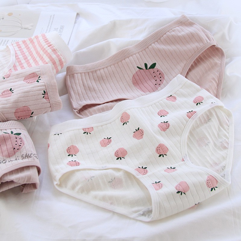 Quần Lót Cotton Co Dãn 4 Chiều Dâu Cute 671