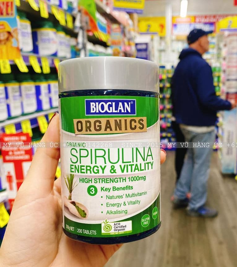Bioglan spirulina Tảo xoắn hữu cơ 200 viên