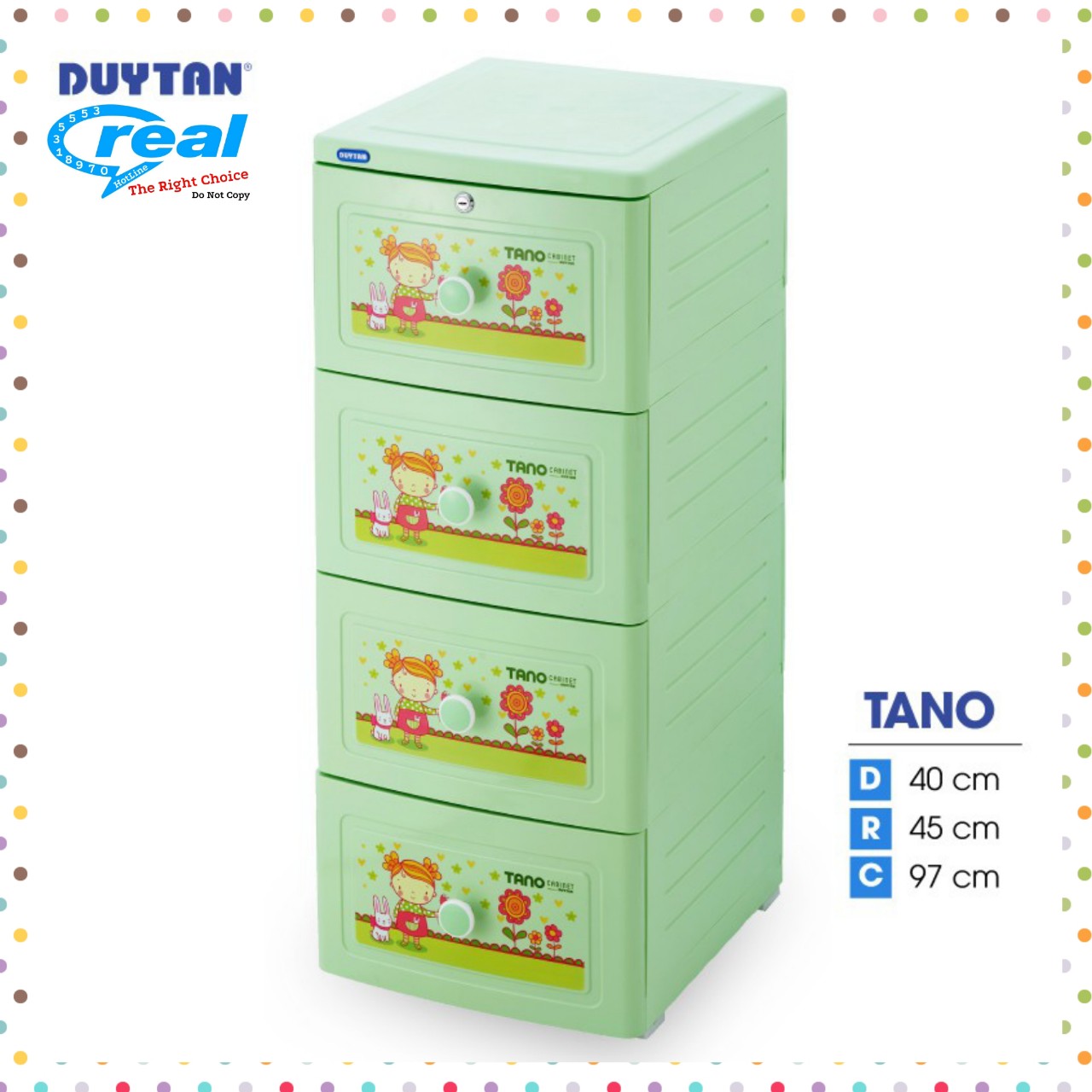[HCM]Tủ nhựa duy tân TANO 4 Tầng , Có Bánh Xe Di Chuyển Tiện Lợi