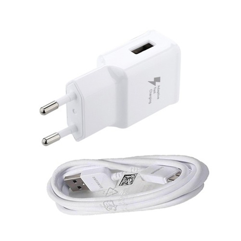 BS02 - [12-34] Bộ Sạc (cóc + cáp) Nhanh Samsung Note 4 /Note 5 /S6 /S7/S7 Edge Zin (Cổng Micro)