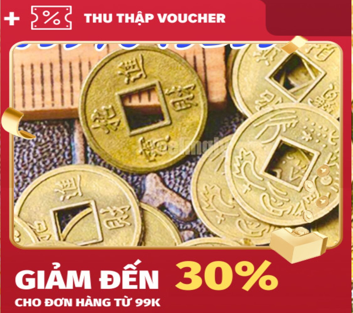 Combo 100 đồng xu phong thủy nhỏ