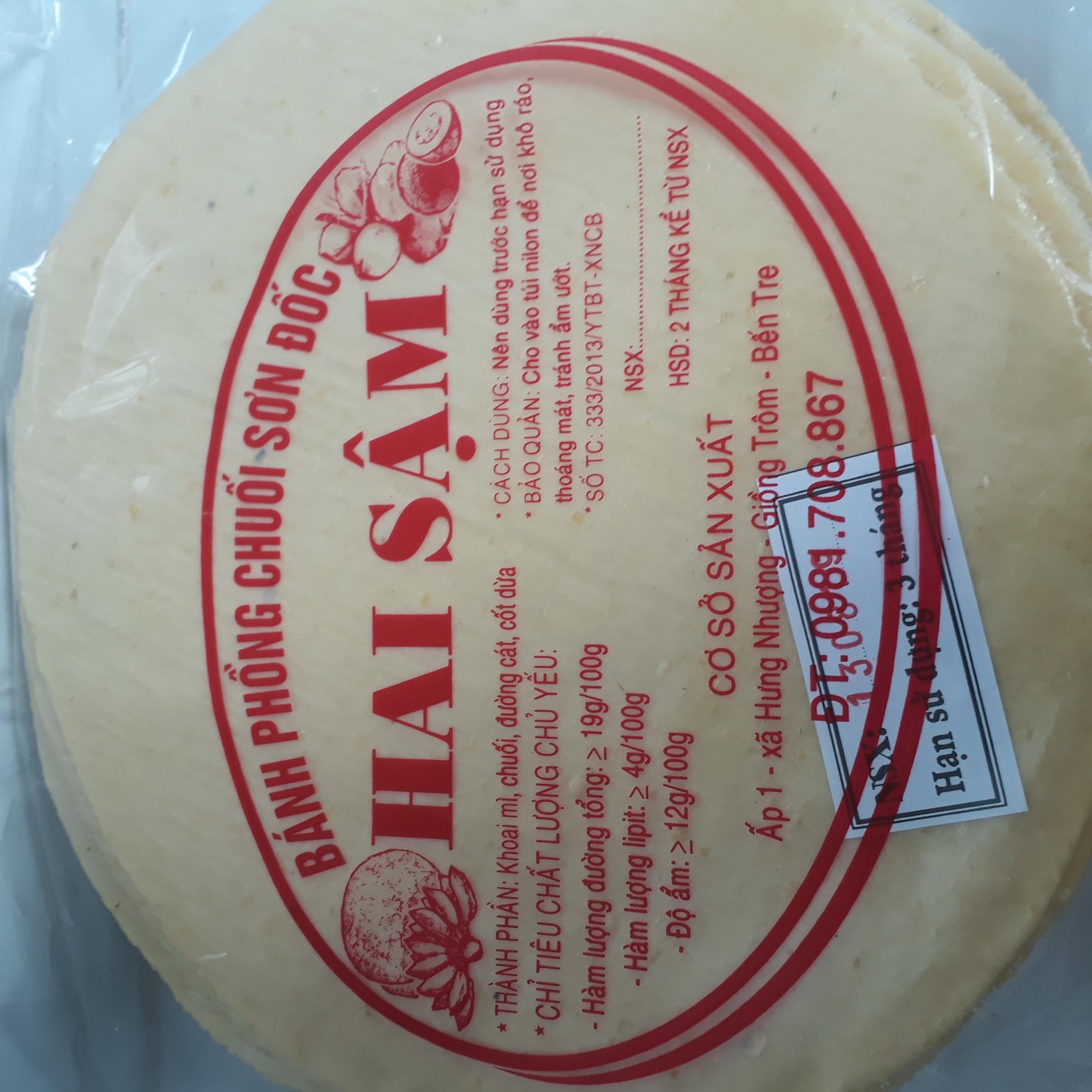 Bánh phồng mì vàng  SƠN ĐỐC  BẾN TRE 30 bánh