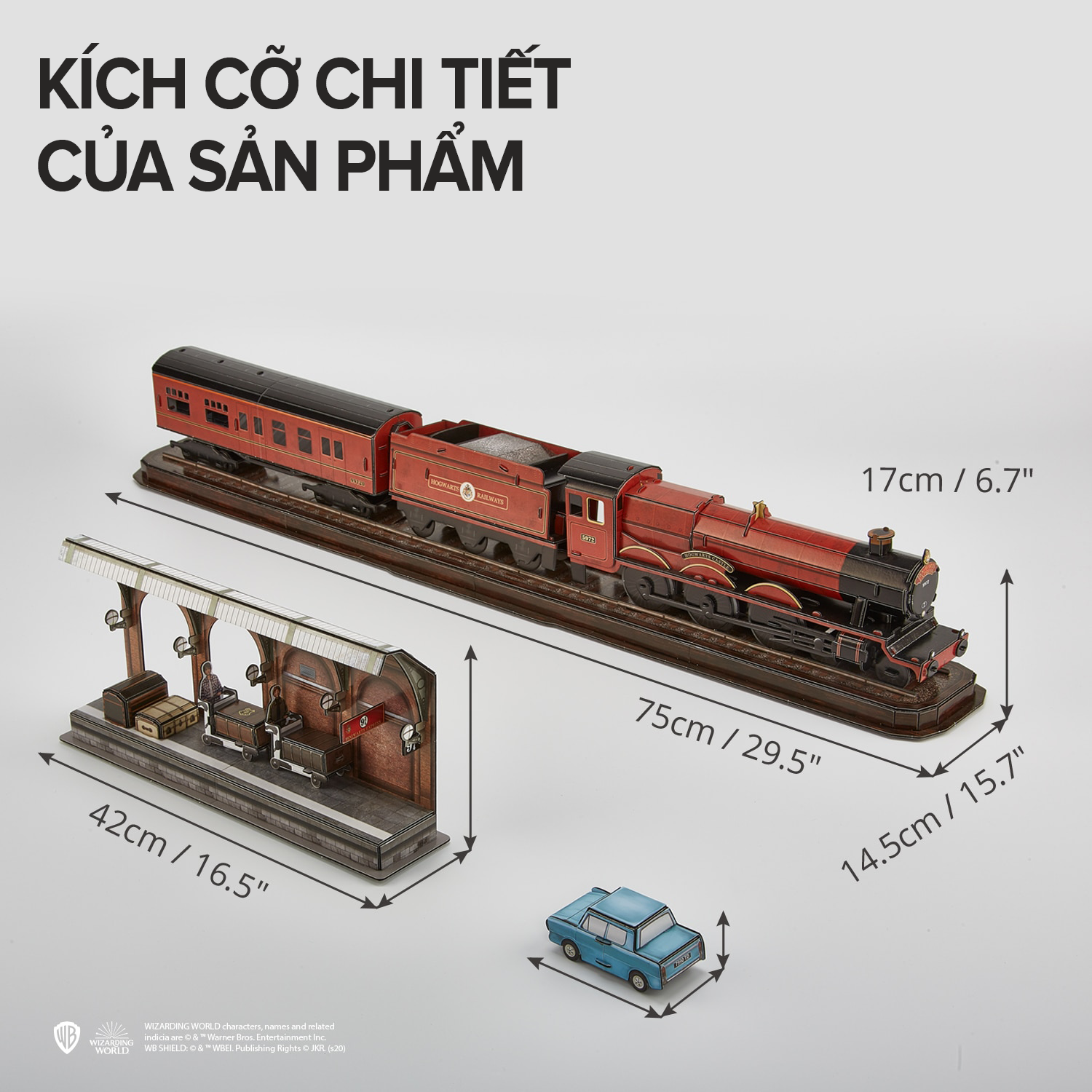 Mô hình lắp ráp giấy CubicFun 3D Harry Potter - Tàu tốc hành Hogwarts