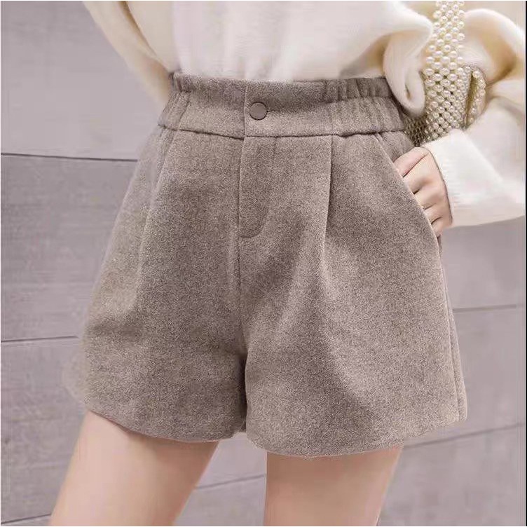 Quần short dạ nữ, quần short cạp cao mẫu mới_c17