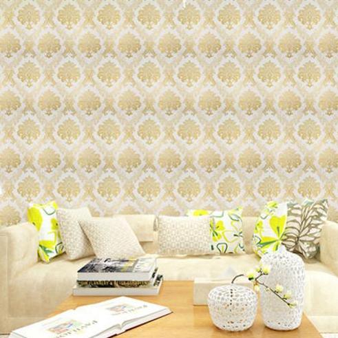 [HCM]cuộn 5m decal giấy dán tường châu âu vàng khổ 45cm keo sẵn