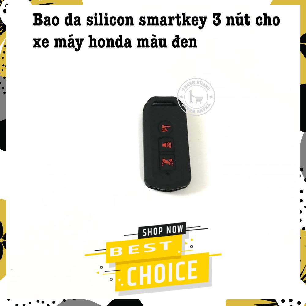 [HCM]Bao da silicon smartkey 3 nút cho xe máy honda màu đen thanh khang 006001470