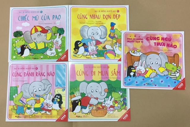 >> SO SÁNH GIÁ EHON 5 - CON TỰ NGỦ MỘT MÌNH ĐƯỢC RỒI | Shopee Lazada Sendo Tiki | Nên mua ở đâu rẻ nhất 92 Combo 5 cuốn sách Ehon - Pao và những người bạn - Dành cho bé từ 0-6 tuổi (Chiếc mũ của Pao, Cùng đi mua sắm, Cùng nhau dọn dẹp, Cùng đánh răng nào, Cùng ngủ trưa nào)