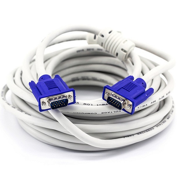 Dây cáp VGA 20M chống nhiễu (Trắng)