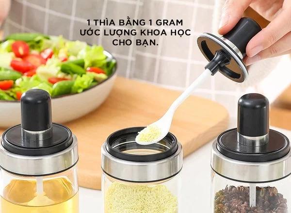 Hũ gia vị kèm thìa 250ml
