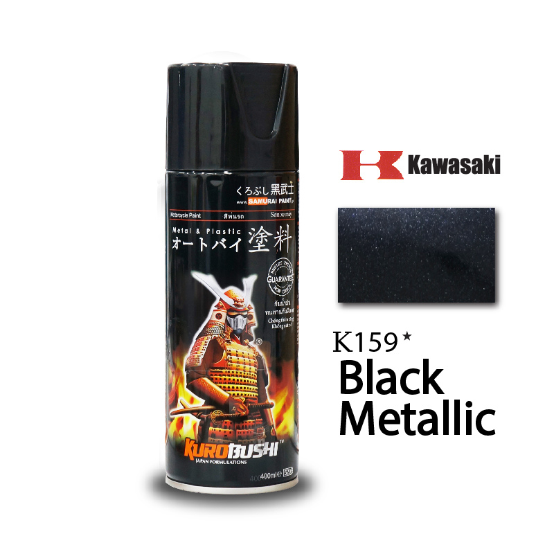 Sơn Samurai sơn xịt xe máy K159* MÀU ĐEN KIM LOẠI