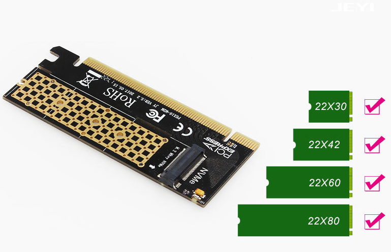 [HCM]Card chuyển đổi PCI-E - X4 - X16 sang SSD M.2 NVMe (M2 PCI-E)