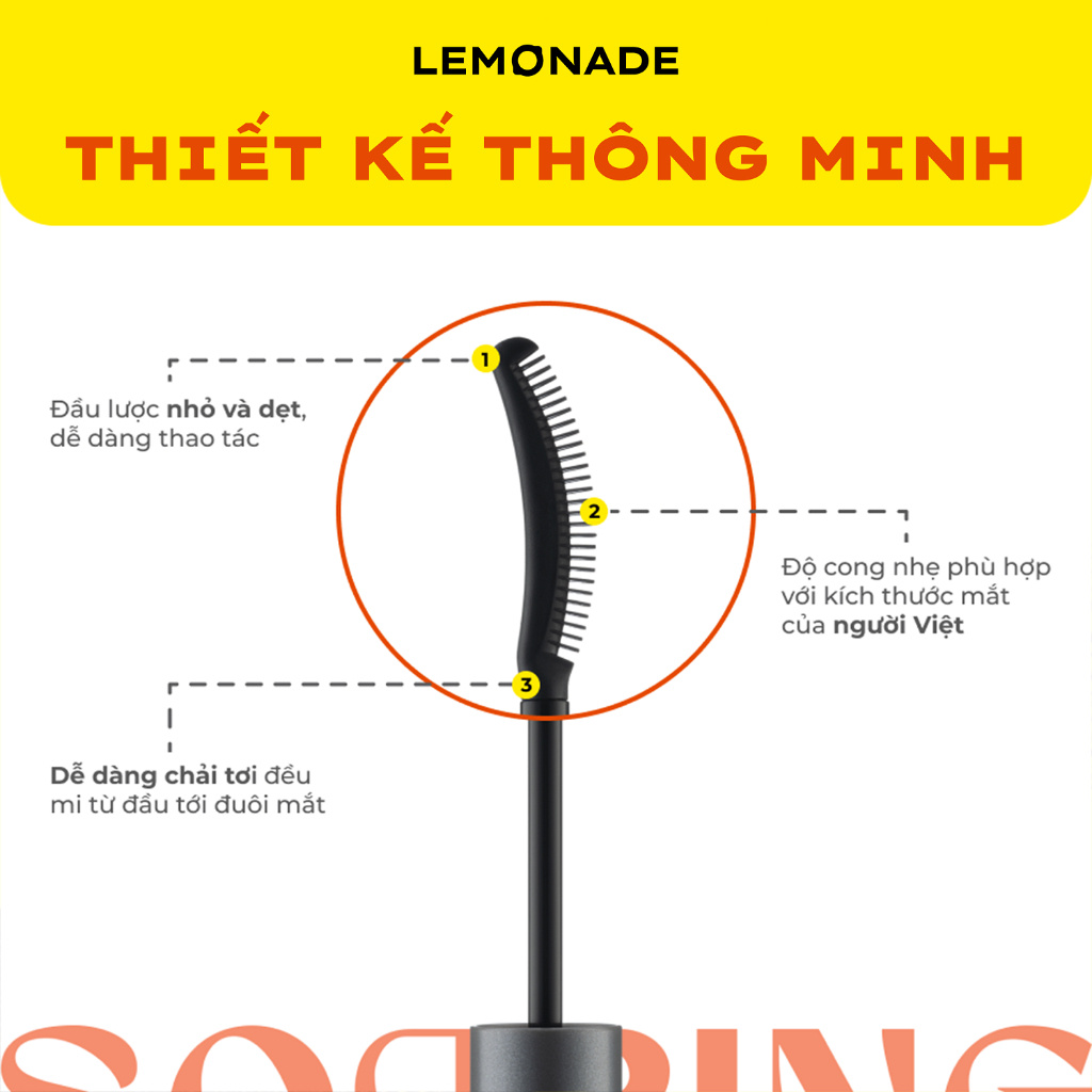Mascara Lemonade Soaring Mascara 6ml, chuốt mi dài lâu trôi