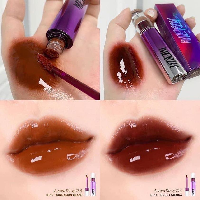 [HCM]Son Tint Bóng Siêu Lì Cho Đôi Môi Căng Mọng Merzy Aurora Dewy Tint 5.5g