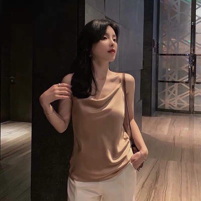 ÁO HAI DÂY CỔ ĐỔ -ÁO HAI DÂY PHI LỤA