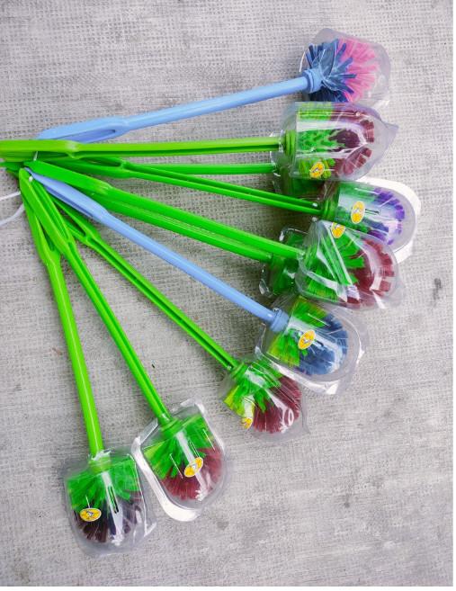 Plastic handle toilet scrubber