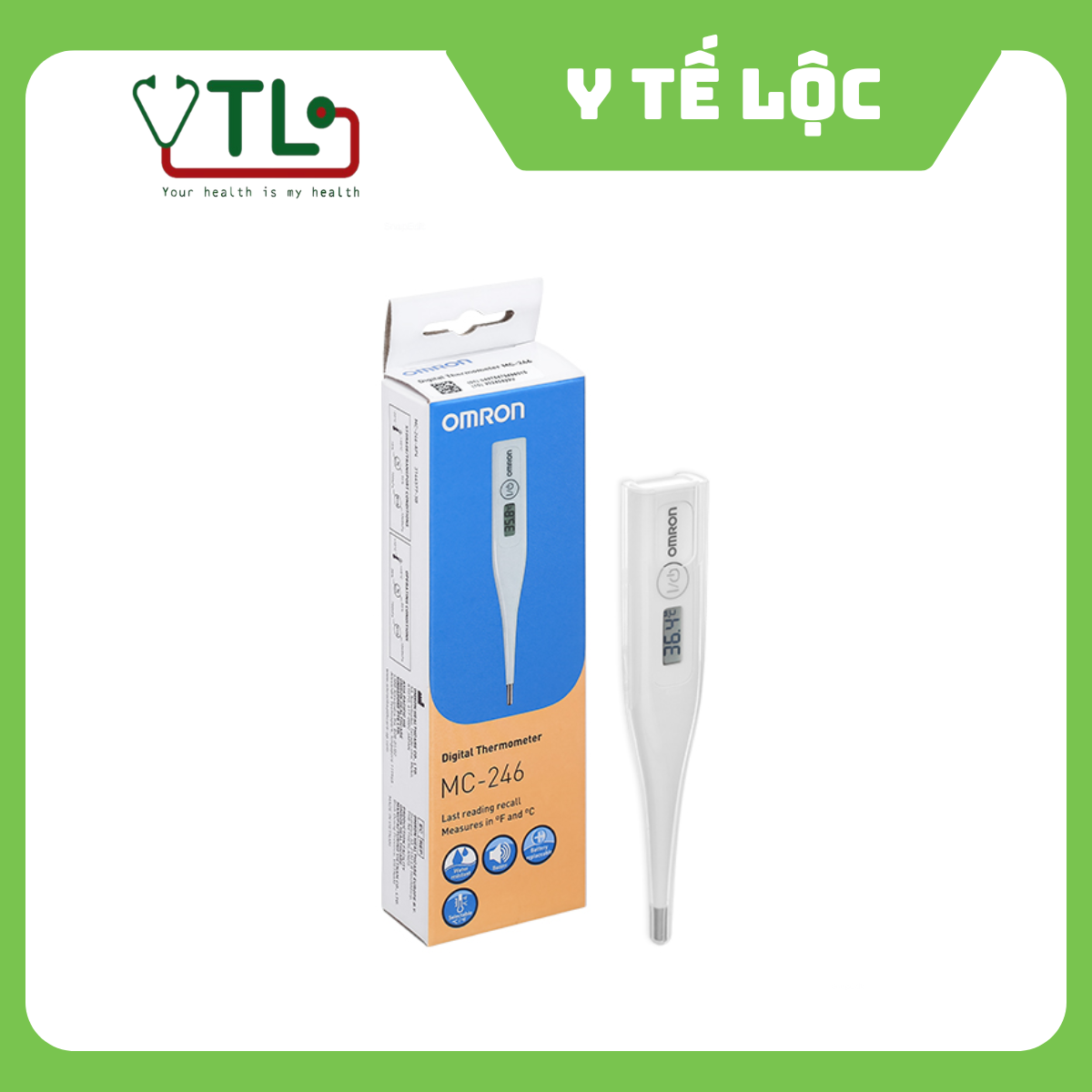 [ ÁP THÊM VOUCHER 8% ĐỂ CÓ GIÁ RẺ HƠN ] Nhiệt kế điện tử Omron MC-246 (Trắng)(Phân Phối bởi: YTELOC)