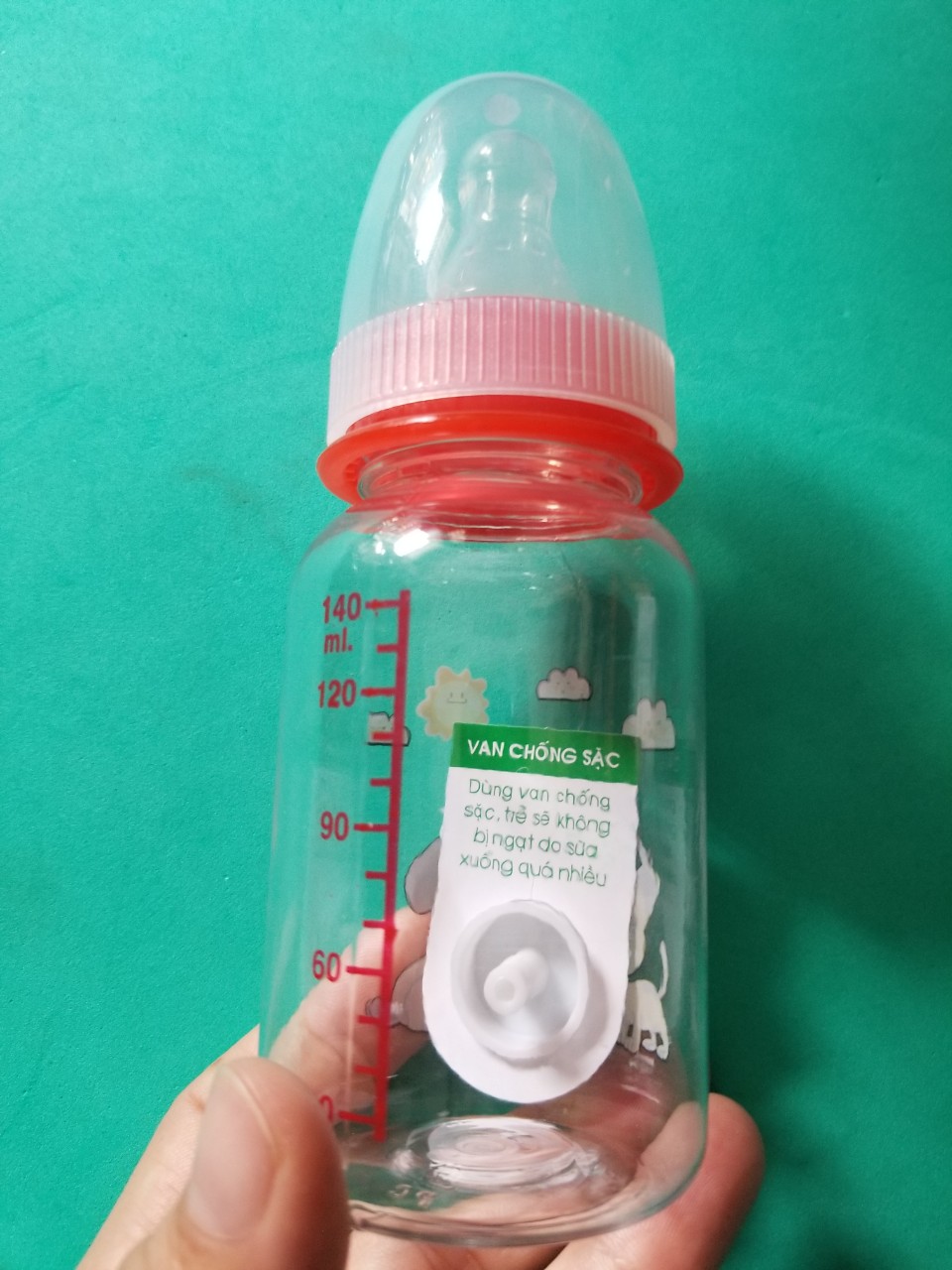 Bình uống sữa có van chống sặc 140ml