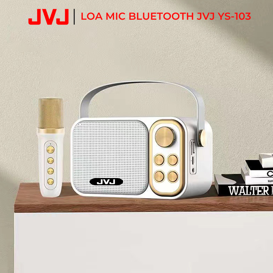 Loa bluetooth mini karaoke kèm mic JVJ YS-103 Không dây, kèm mic hát,icro Không dây, hỗ trợ hiệu ứng âm thanh, công suất loa lớn, Bass cực chuẩn, công suất 5W - Bảo hành 6 Tháng,loa bluetooth hát karaoke, loa mini bluetooth,loa hát karaoke mini