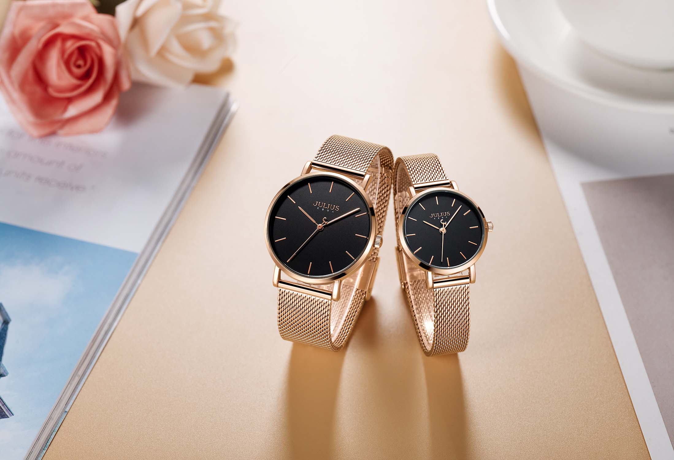 Đồng hồ Đôi Đồng hồ cặp Nam Nữ Julius Ja-1164