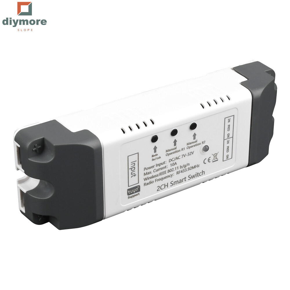 Ziqqucu  dốc USB5V/DC7-32V 4 chiều wifi Bộ hỗ trợ điều khiển từ xa mô-đun chuyển đổi hỗ trợ từ xa tuya ứng dụng điều khiển Wifi + 433Mhz điều khiển từ xa RF