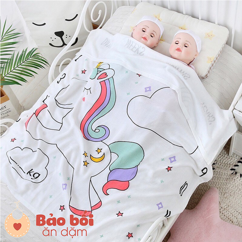 Chăn lụa mềm mại kèm túi zip bao xịn xò cho bé