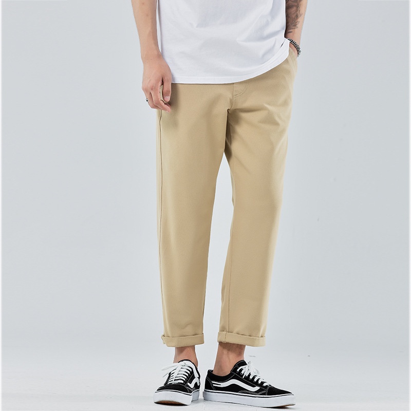 Quần kaki nam cạp chun cao cấp vicenzo ống suông thoải mái. quần baggy kaki nam cạp chun ống rộng