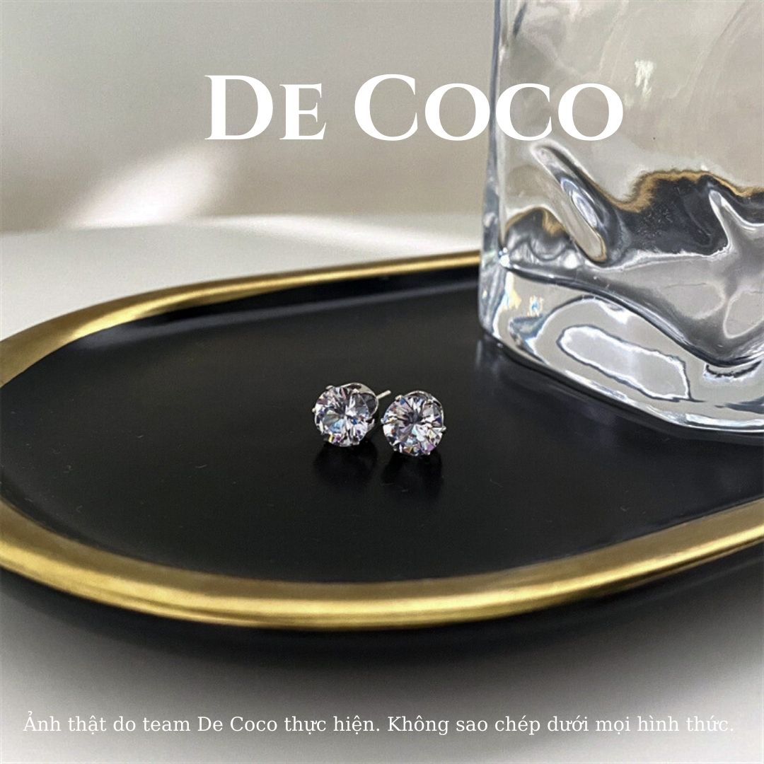 Khuyên tai bông tai Harley đính đá De Coco