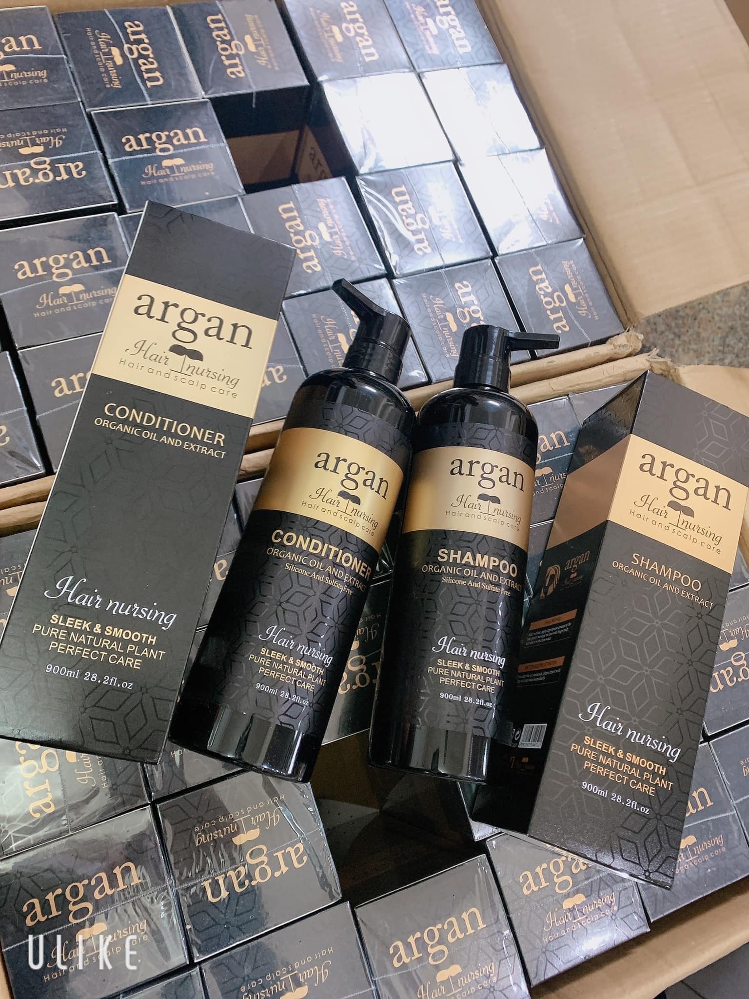 Cặp Dầu Gội Xả Hair Nursing Argan Oil Dành Cho Tóc Hư Tổn 900ml x 2