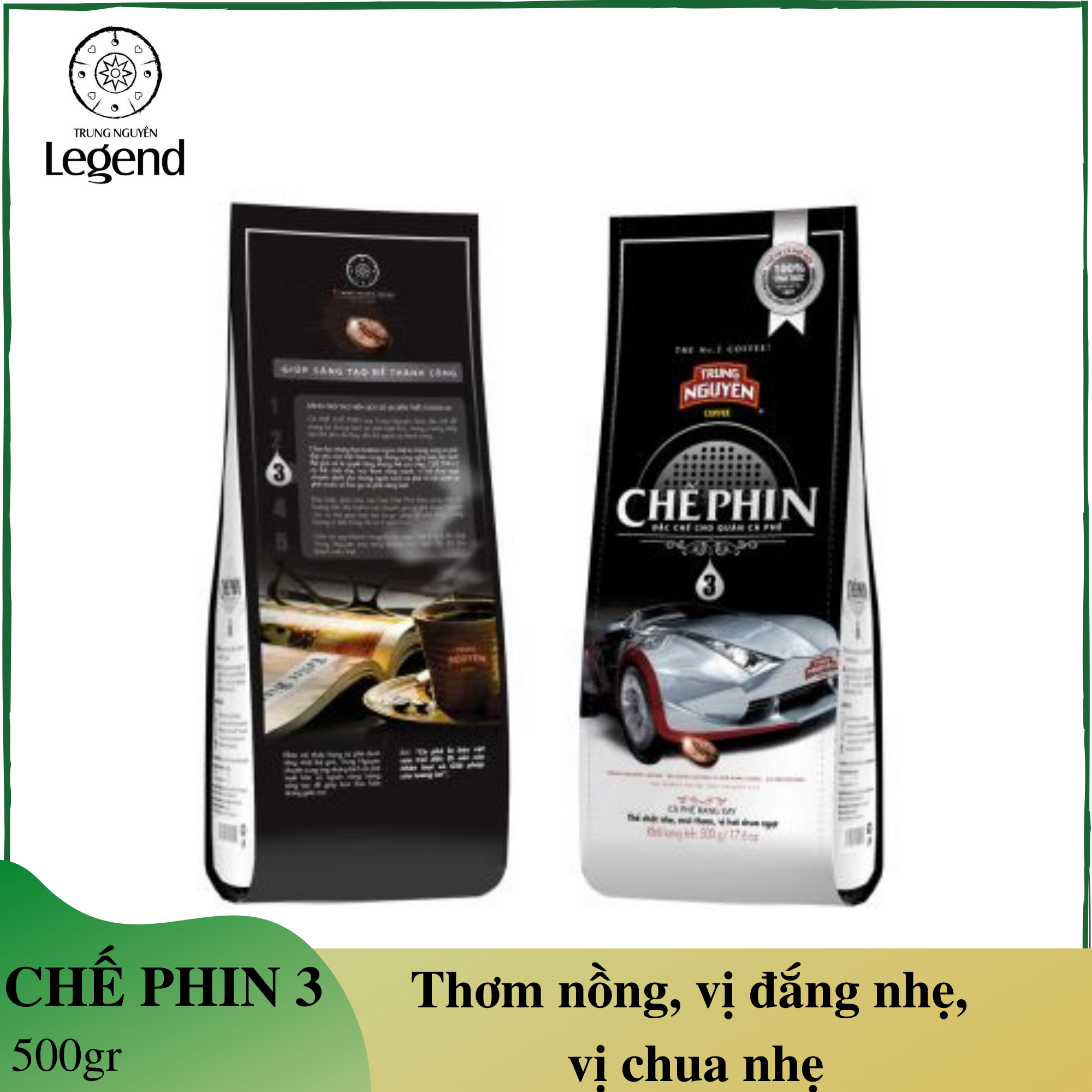 Cà phê chế phin 3 Trung Nguyên - gói 500gr
