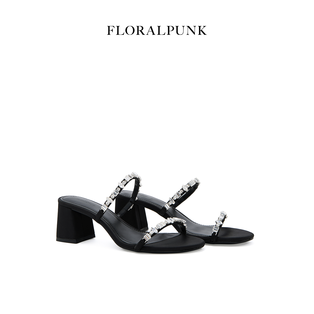 Giày Floralpunk Daphne Mules - Black