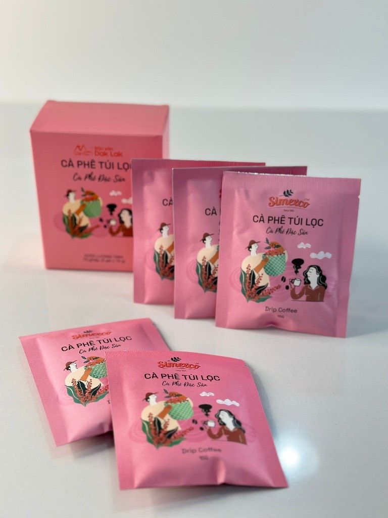Cà phê túi lọc Simexco - Công thức Đặc sản - Cafe Fine Robusta (Hộp 75g chứa 5 gói 15g)