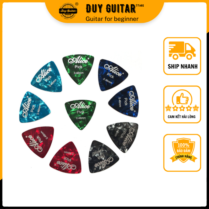 10 PCs guitar pick set Alice size 0.46mm guitar belt keys-guitar pick shirts random color guitar store