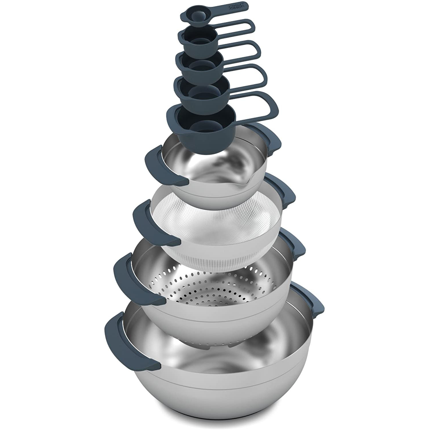 Set âu, rổ, đong Joseph Joseph 98468 Nest 9 Plus - Tonal Grey