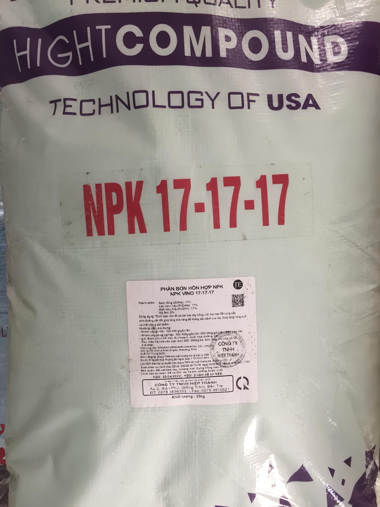 Phân HT NPK 17 17 17 (1kg)