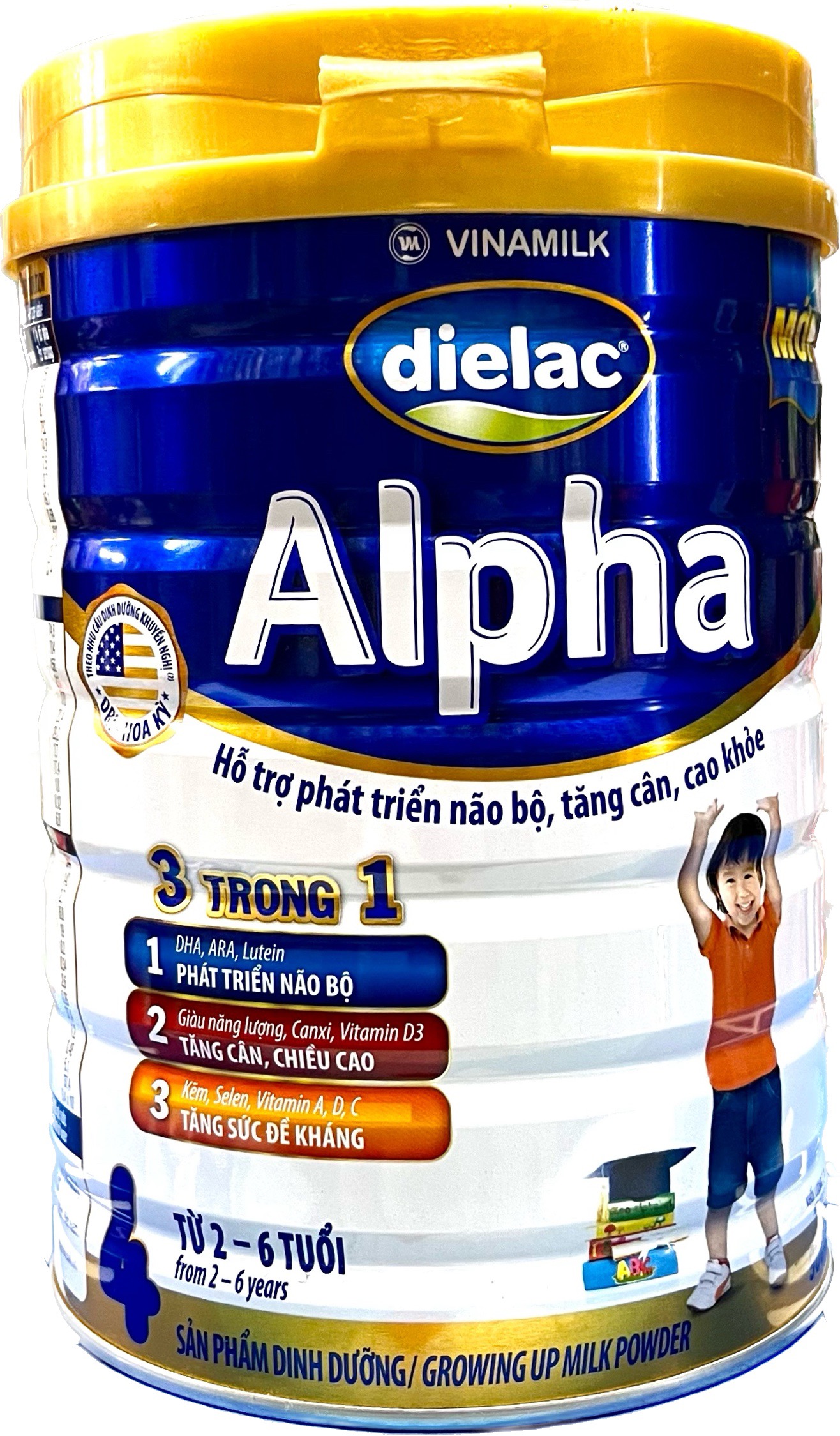 Sữa bột cho bé Dielac Alpha lon 900g số 1, số 2, số 3, số 4