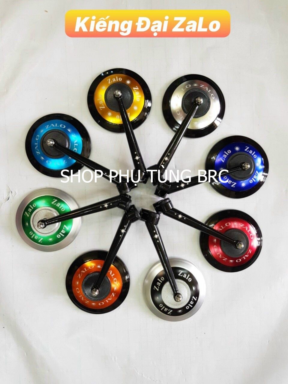 Gương chiếu hậu tròn ZALO mặt kiếng màu xanh chống chói